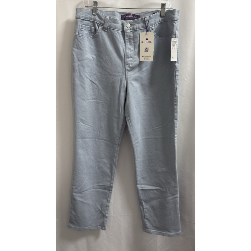 Gloria Vanderbilt Amanda Jeans Hydra Blue Womens 12 Short Tapered Leg Stretch